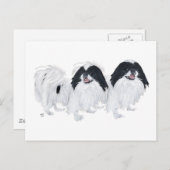 Carte Postale Deux Chiens Japonais (Devant / Derrière)