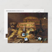 Carte postale : Deux chiens pourchassant une souri (Devant / Derrière)