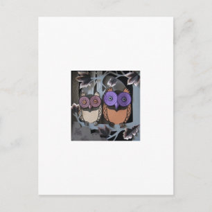 Carte Postale deux chouettes