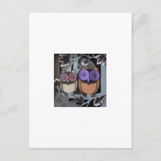 Carte Postale deux chouettes