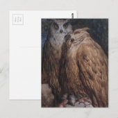 Carte Postale Deux Chouettes par Gustave Dore (Devant / Derrière)
