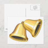 Carte Postale Deux cloches d'or (Devant / Derrière)