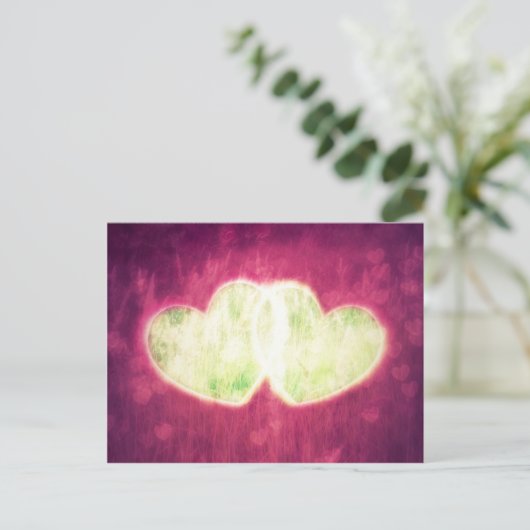 Carte Postale Deux coeurs (Debout devant)