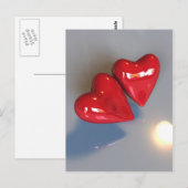 Carte postale Deux Coeurs (Devant / Derrière)