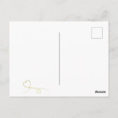 Carte Postale Deux Coeurs Or Élégants | MERCI MARIAGE (Dos)