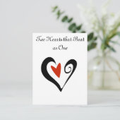 Carte Postale Deux coeurs qui battent comme un (Debout devant)