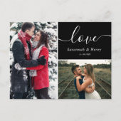 Carte Postale Deux Collage Photo Black Love Script (Devant)