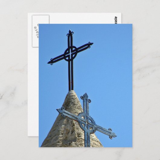 Carte Postale Deux croix (Devant / Derrière)