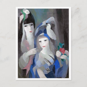 Carte Postale Deux dame et une colombe, Marie Laurencin