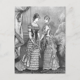 Carte Postale "Deux dames en robe du soir"