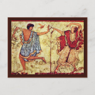 Carte Postale Deux Danseurs Détail Par Etruskischer Meister