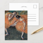 Carte Postale Deux Danseurs | Edgar Degas<br><div class="desc">Deux danseurs de l'impressionniste français Edgar Degas. Degas est célèbre pour ses dessins pastel et ses peintures à l'huile. Il était un maître dans la représentation du mouvement, comme on peut le voir dans ses nombreuses oeuvres de danseurs de ballet. Utilisez les outils de conception pour ajouter du texte personnalisé...</div>
