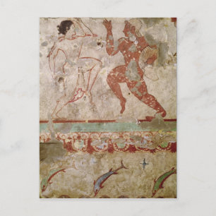 Carte Postale Deux danseurs et dauphins