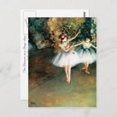 Carte Postale Deux danseurs sur scène par Degas (Devant / Derrière)