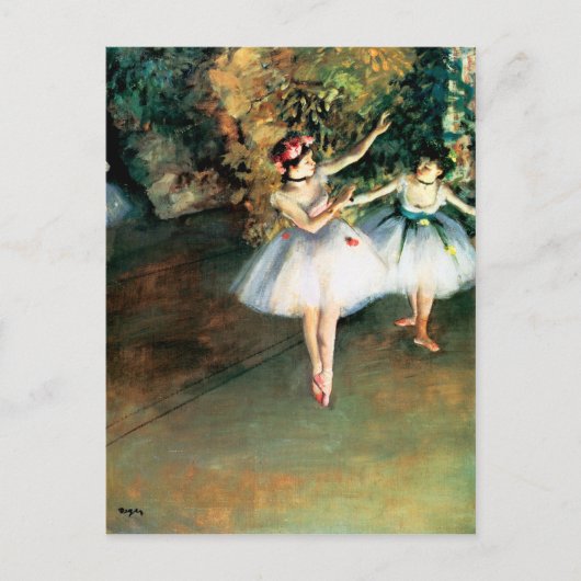 Carte Postale Deux danseurs sur scène par Degas (Devant)
