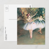 Carte Postale Deux danseurs sur scène par Edgar Degas, Art Vinta (Devant / Derrière)