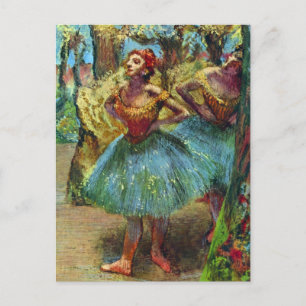 Carte Postale Deux danseuses d'Edgar Degas, Art de ballet vintag