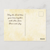 Carte Postale Deux deviendront Un Félicitations de mariage Bibli (Dos)