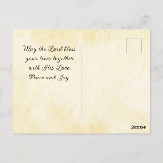 Carte Postale Deux deviendront Un Félicitations de mariage Bibli (Dos)