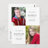 Carte Postale Deux diplômés double diplôme photo (Devant / Derrière)