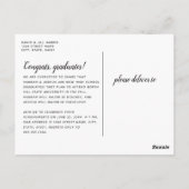 Carte Postale Deux diplômés double diplôme photo (Dos)