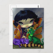 Carte postale "Deux dragonlings mignons" (Devant / Derrière)