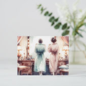 Carte Postale Deux femmes au miroir (Debout devant)