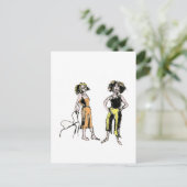 Carte Postale Deux femmes aux cheveux bouclés (Debout devant)