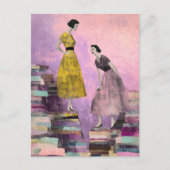 Carte Postale Deux femmes collage médiatique mixte (Devant)