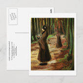 Carte Postale Deux femmes dans les bois, Van Gogh Art (Devant / Derrière)