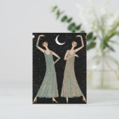 Carte Postale Deux femmes dansant au clair de lune (Debout devant)