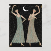 Carte Postale Deux femmes dansant au clair de lune (Devant)