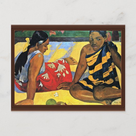 Carte Postale Deux Femmes De Tahiti (Qu'est-Ce Que Parau Api) (Devant)