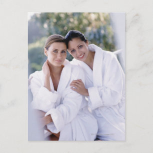 Carte Postale Deux femmes en robes de bain
