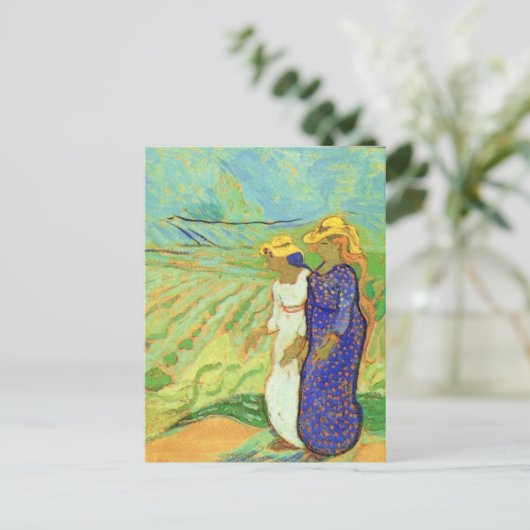 Carte Postale Deux femmes traversant les champs par Vincent van  (Debout devant)