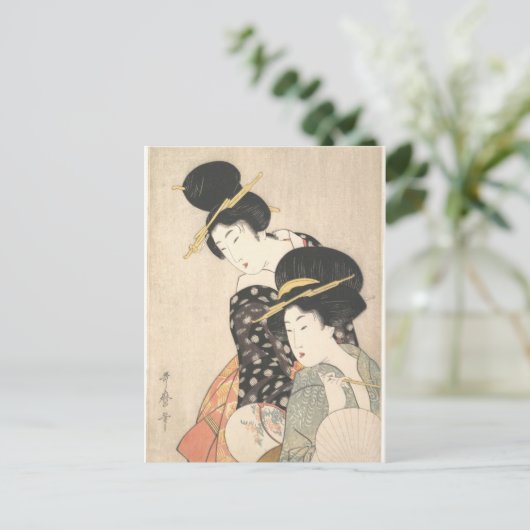Carte Postale Deux femmes (Utamaro) (Debout devant)