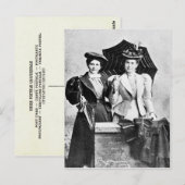 Carte Postale Deux femmes victoriennes, 1898 (Devant / Derrière)
