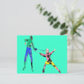 CARTE POSTALE DEUX FENCEURS (Debout devant)