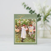 Carte Postale Deux filles dans le jardin Vintage (Debout devant)