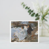 Carte Postale Deux Filles de pêche, Art (Debout devant)