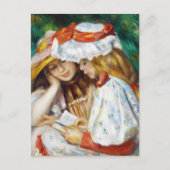 Carte Postale Deux filles Lecture Pierre Auguste Renoir peinture (Devant)