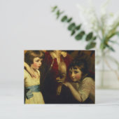 Carte Postale Deux filles, un playing with a mask, détail from t (Debout devant)