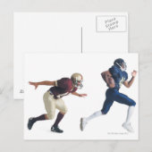 Carte Postale deux footballeurs afro-américains (Devant / Derrière)