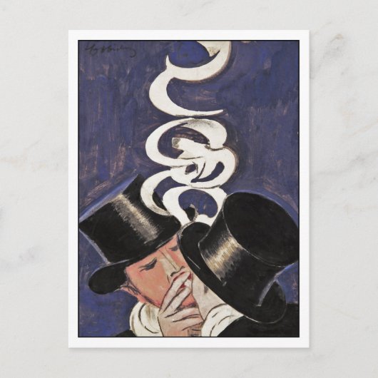 Carte Postale Deux Fumeurs par Cappiello (Devant)