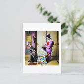 Carte Postale Deux Geisha Doing Vintage Vieux Japonais (Debout devant)