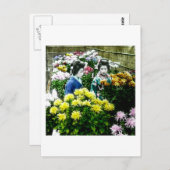 Carte Postale Deux Geisha japonais au spectacle de fleurs Yokoha (Devant / Derrière)