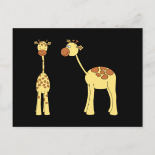 Carte Postale Deux girafes. Dessin