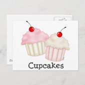 Carte Postale Deux Grands Cupcakes (Devant / Derrière)