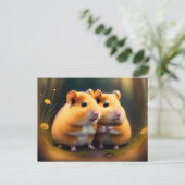 Carte Postale Deux hamsters en amour (Debout devant)