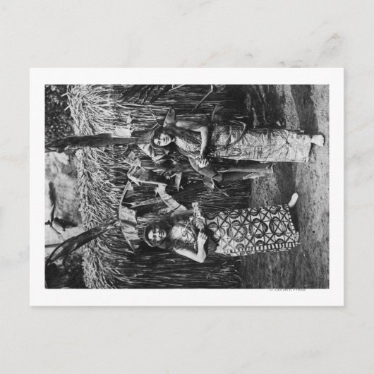 Carte Postale Deux Hawaiiennes avec Ukalees Photo (Devant)